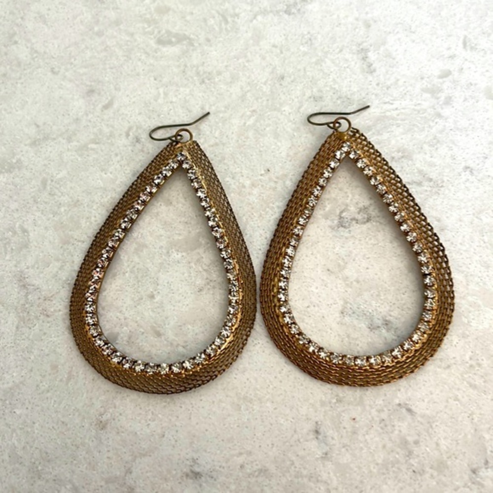 Custom jewelry, rhinestone earrings